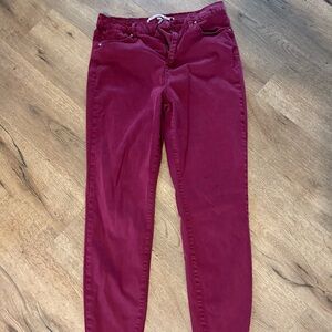 Celebrity Pink Burgundy High Rise Ankle skinny women’s jeans size 9/29.